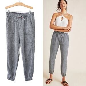 Anthropologie Orana Printed Jogger Pants Size XS Boho Casual Gray Spot